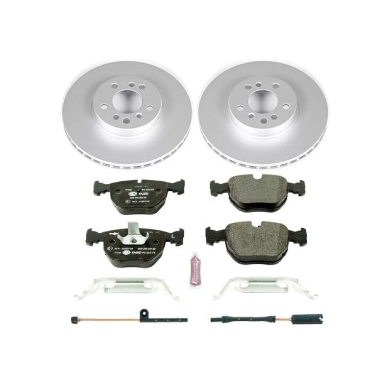 PowerStop — Genuine Geomet Coated Rotors, ECE-R90 Brake Pads + Hardware Kit