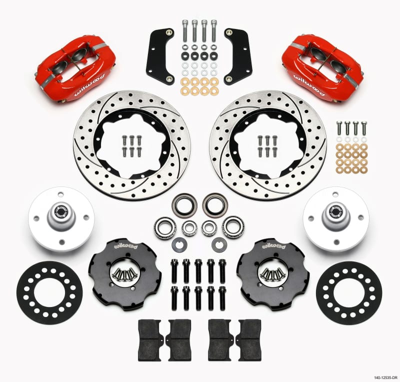 Wilwood — KIT,FRONT,DL,MUSTANG,65-66,4 LUG,FDLI 10.75,SRP,RED