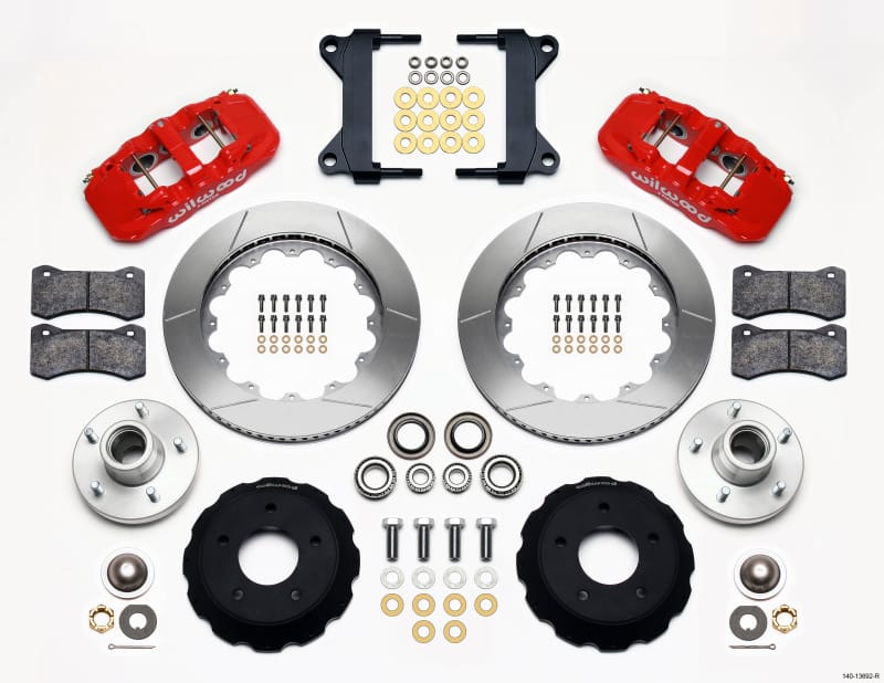 Wilwood — KIT,FRONT,C-10 CPP SPINDLE,AERO6,14.00 ROTOR,RED