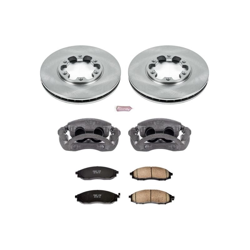PowerStop — OE Stock Replacement Low-Dust Ceramic Brake Pad, Rotor and Caliper Kit