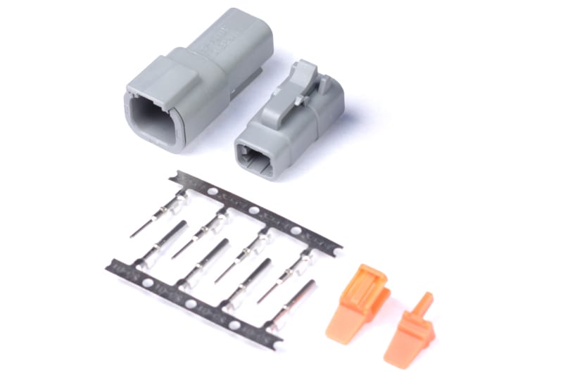 Haltech — Plug and Pins Only - Matching Set Deutsch DTM-4 Connectors (7.5 Amp)