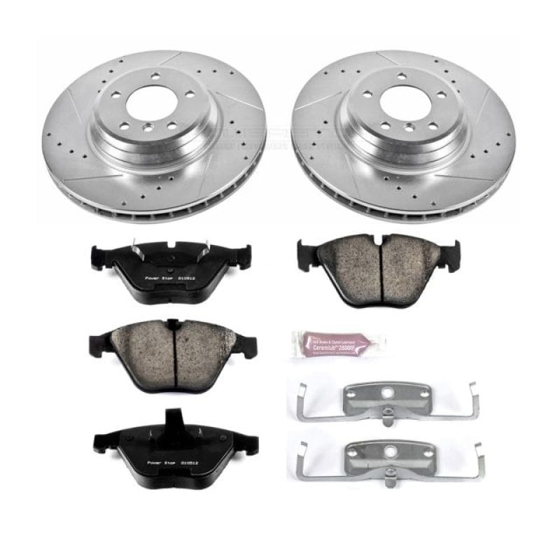 PowerStop — Z23 Daily Driver Carbon-Fiber Ceramic Brake Pad and Drilled & Slotted Rotor Kit