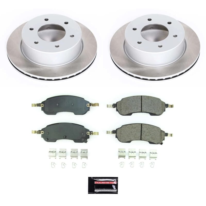 PowerStop — Semi-Coated Rotor and Low-Dust Ceramic Brake Pad Kit