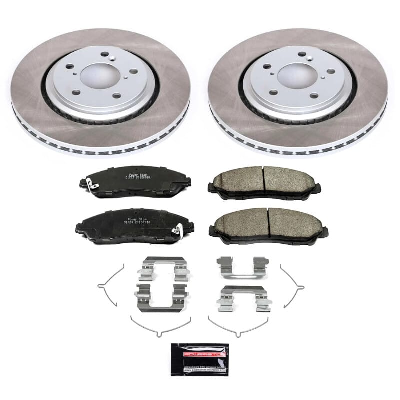 PowerStop — Semi-Coated Rotor and Low-Dust Ceramic Brake Pad Kit