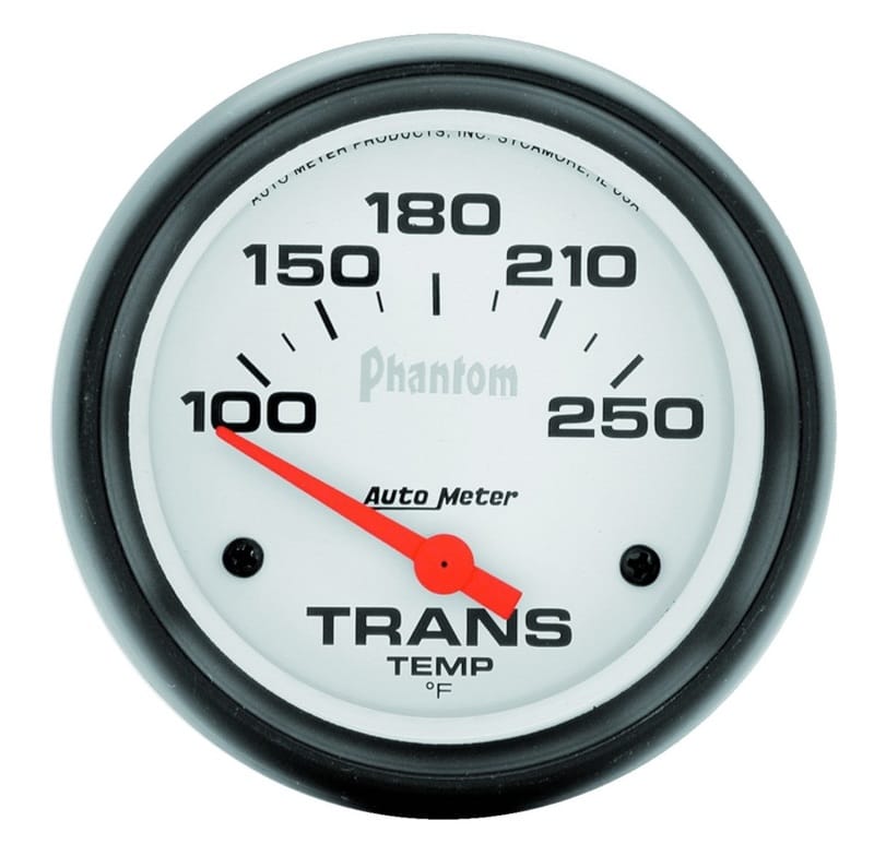 AutoMeter — GAUGE, TRANSMISSION TEMP, 2 5/8" , 100-250 Degrees F, ELECTRIC, PHANTOM