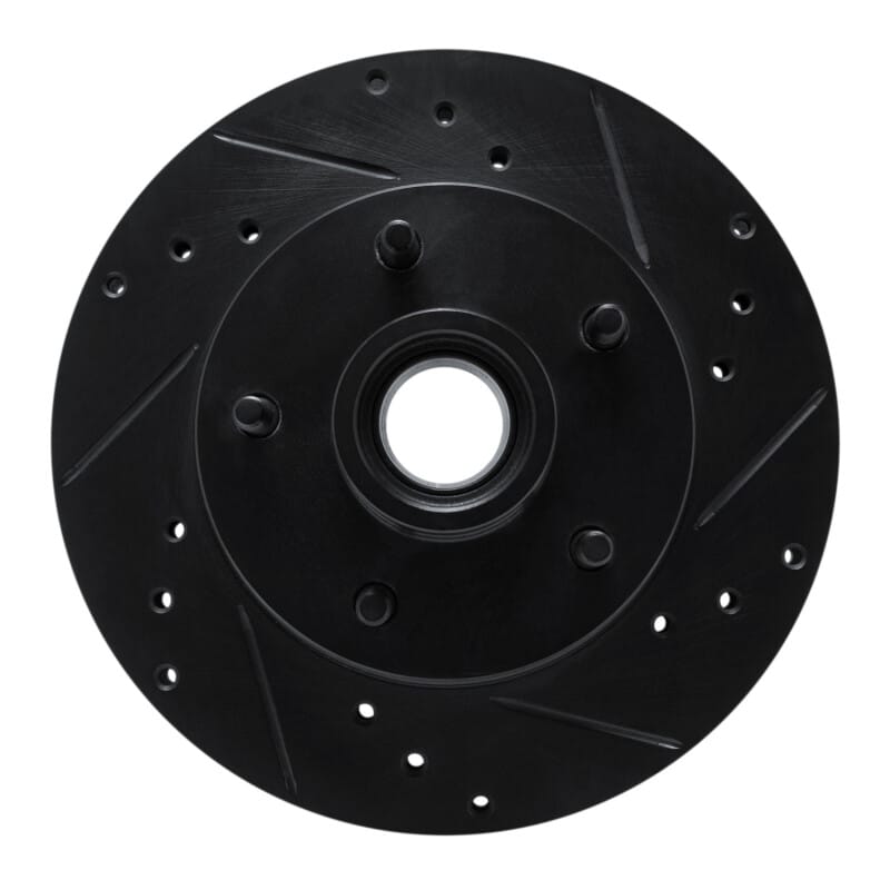 R1 Concepts — R1 Concepts Brake Rotor Drilled and Slotted Black