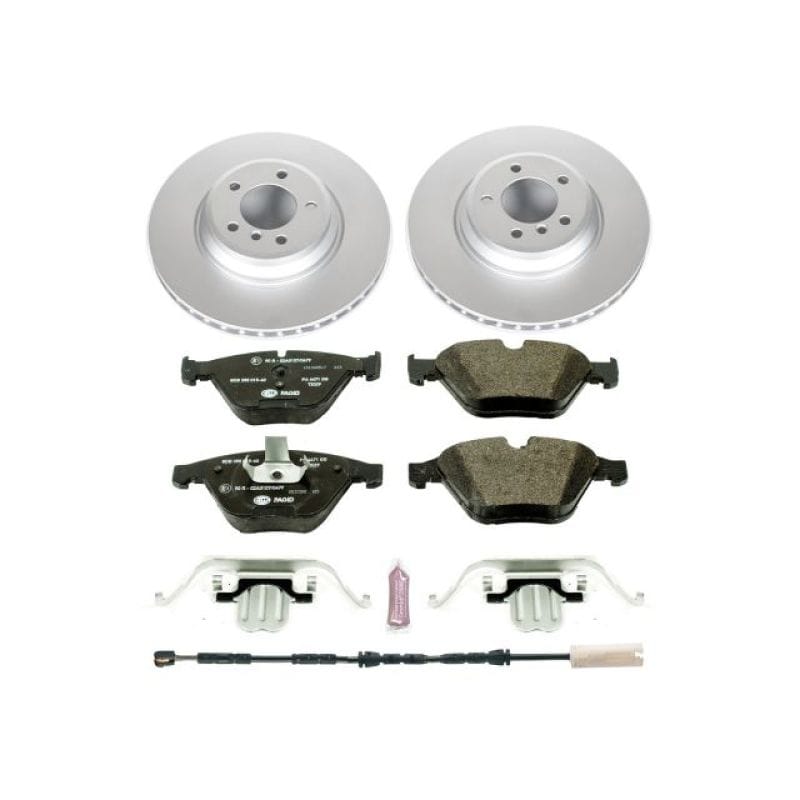 PowerStop — Genuine Geomet Coated Rotors, ECE-R90 Brake Pads + Hardware Kit