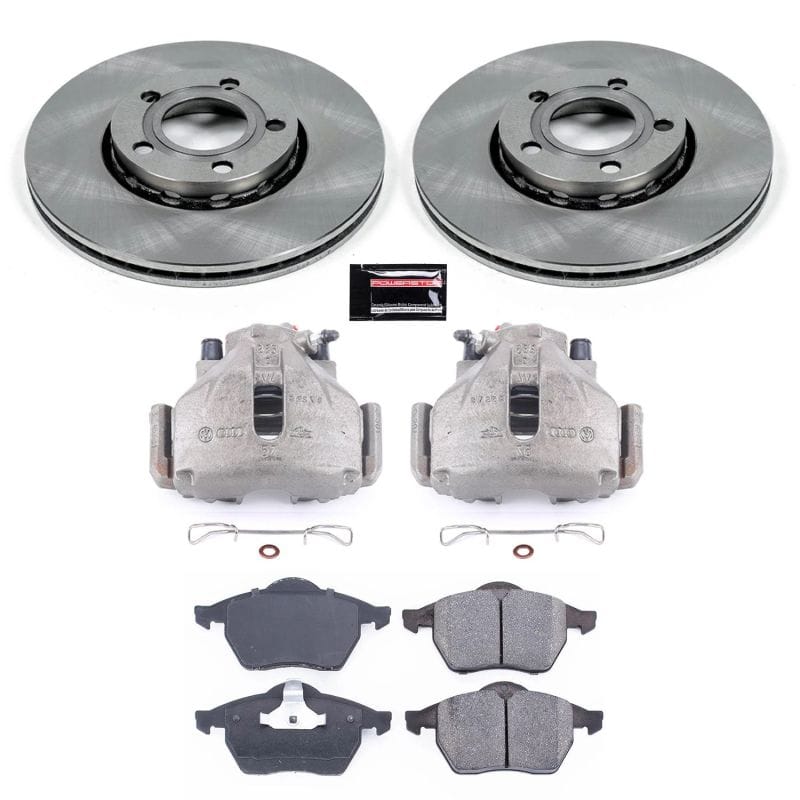 PowerStop — OE Stock Replacement Low-Dust Ceramic Brake Pad, Rotor and Caliper Kit