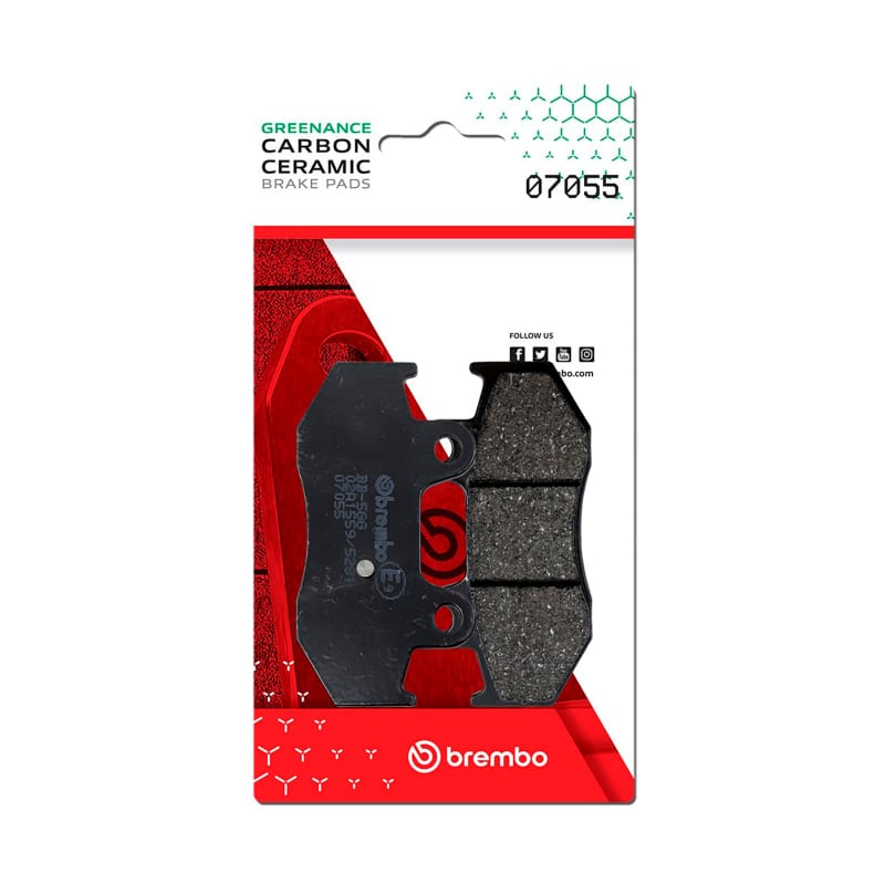 Brembo OE Powersports — Brembo OE 03-09 Suzuki AN400 Burgman/2009 AN400 Burgman ABS Type S Carbon Ceramic Brake Pad - Rear
