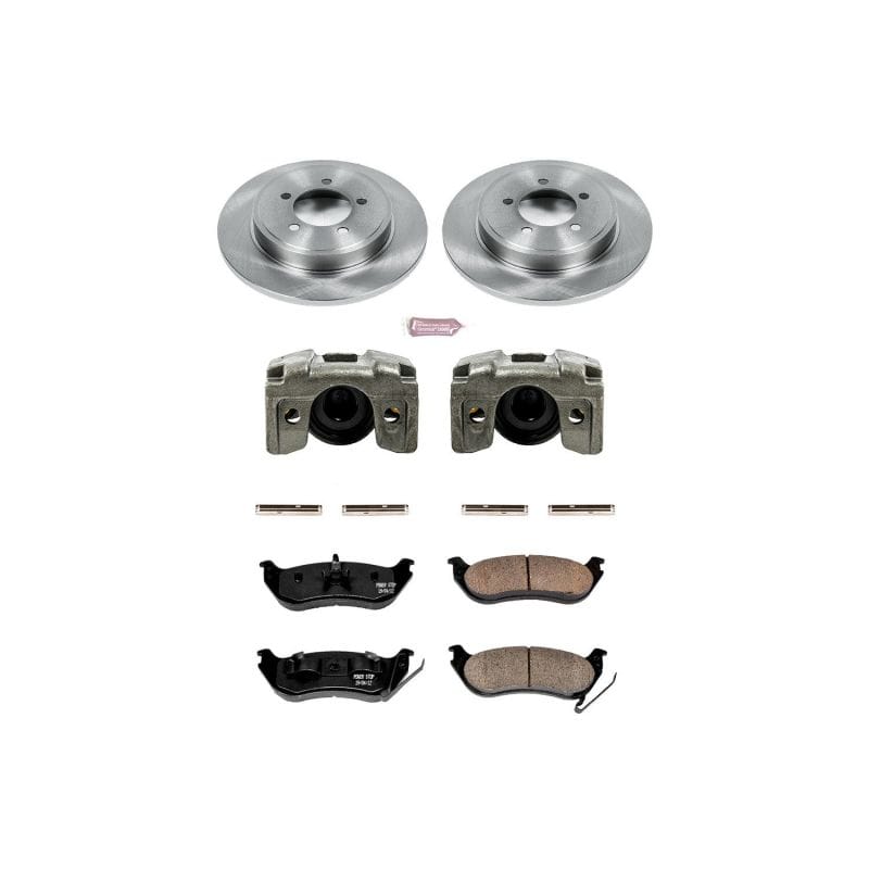 PowerStop — OE Stock Replacement Low-Dust Ceramic Brake Pad, Rotor and Caliper Kit