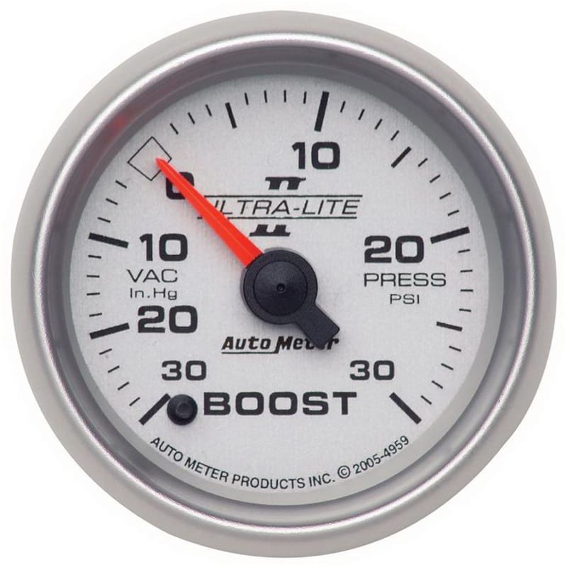 AutoMeter — GAUGE, VAC/BOOST, 2 1/16", 30INHG-30PSI, DIGITAL STEPPER MOTOR, ULTRA-LITE II