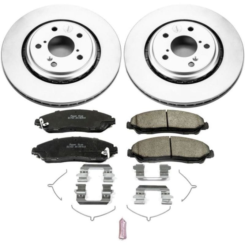 PowerStop — Genuine Geomet Coated Rotor and Low-Dust Ceramic Brake Pad Kit
