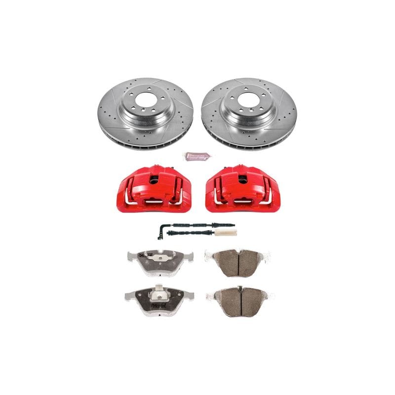 PowerStop — Z26 Street Performance Ceramic Brake Pad, Drilled Slotted Rotor, and Caliper Kit