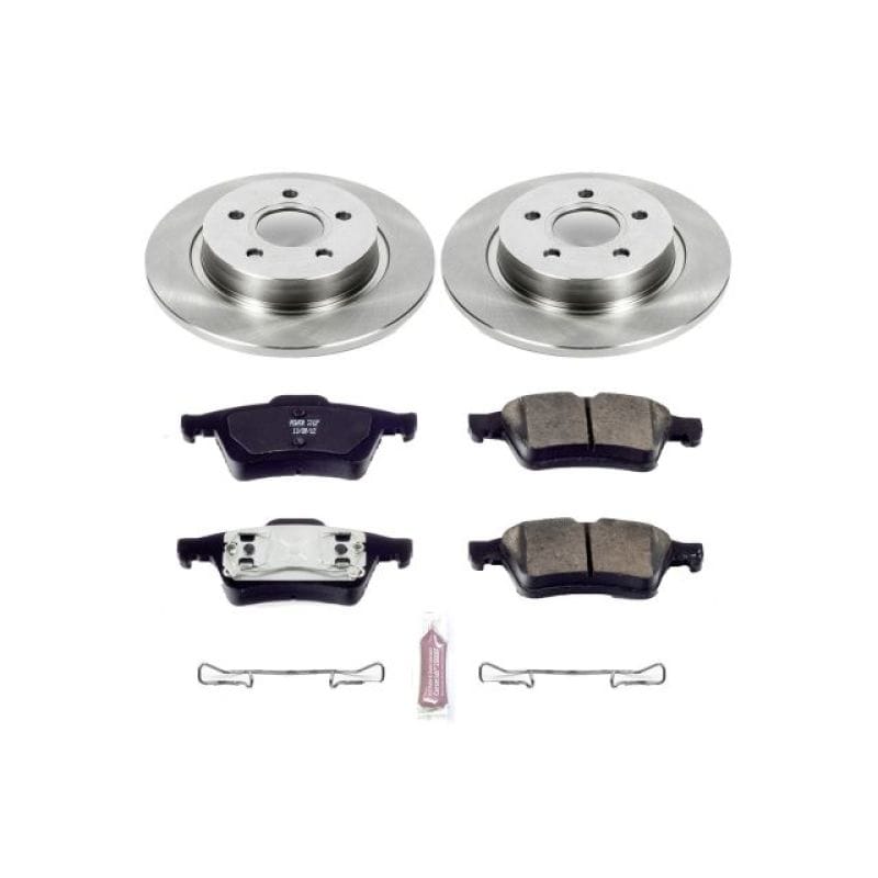 PowerStop — OE Stock Replacement Low-Dust Ceramic Brake Pad and Rotor Kit