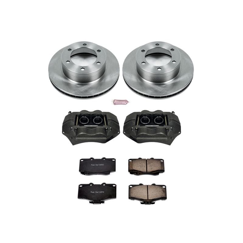 PowerStop — OE Stock Replacement Low-Dust Ceramic Brake Pad, Rotor and Caliper Kit
