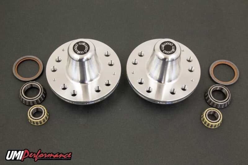 UMI Performance — 3047 - 1978-1988 GM G-Body C5/C6 Front Brake Conversion Hubs & Bearings