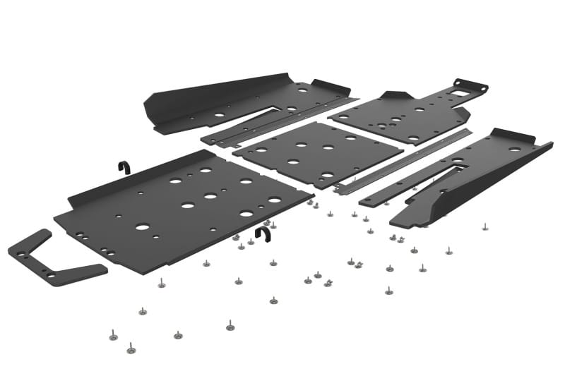 Seizmik — Seizmik 20-21 Polaris RZR Pro XP UHMW Skid Plate w/Rock Slider Kit - Black