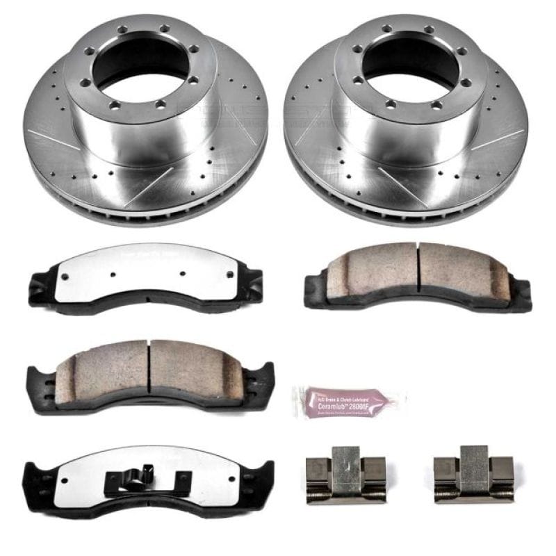 PowerStop — Z36 Truck and SUV Carbon-Fiber Ceramic Brake Pad and Drilled & Slotted Rotor Kit