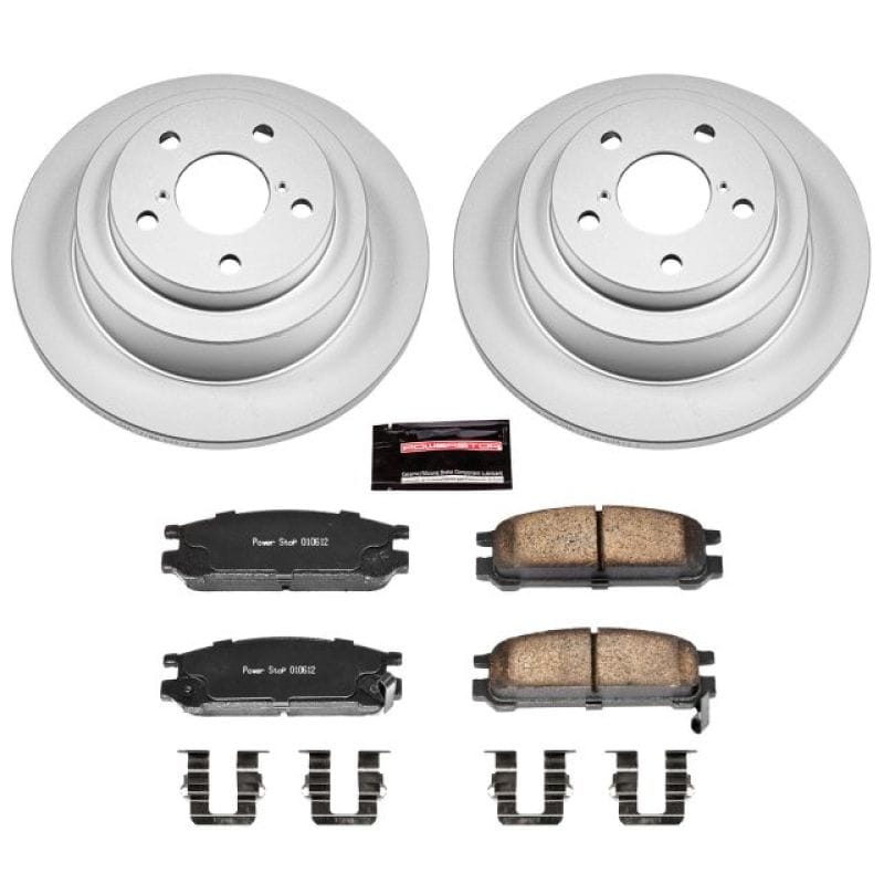 PowerStop — Genuine Geomet Coated Rotor and Low-Dust Ceramic Brake Pad Kit