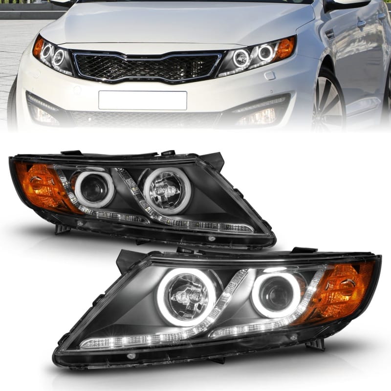 ANZO — ANZO 2011-2013 Kia Optima Projector Headlights w/ Halo Black (CCFL)
Head Light Set
HdLtSet