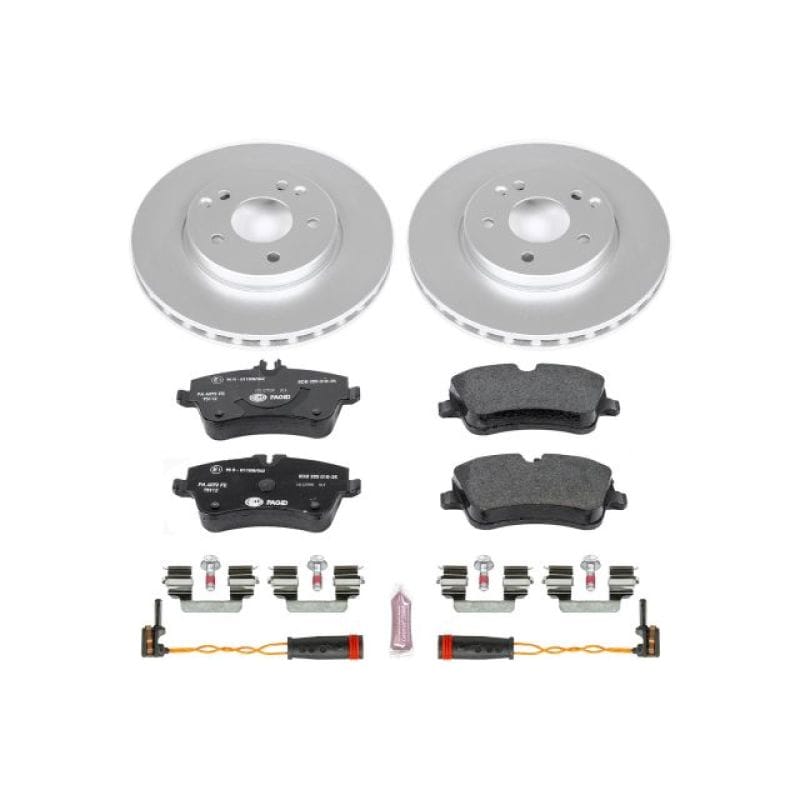 PowerStop — Genuine Geomet Coated Rotors, ECE-R90 Brake Pads + Hardware Kit