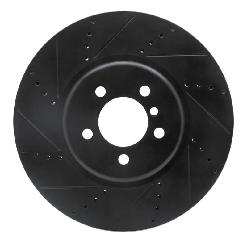 R1 Concepts — R1 Concepts Brake Rotor Drilled and Slotted Black