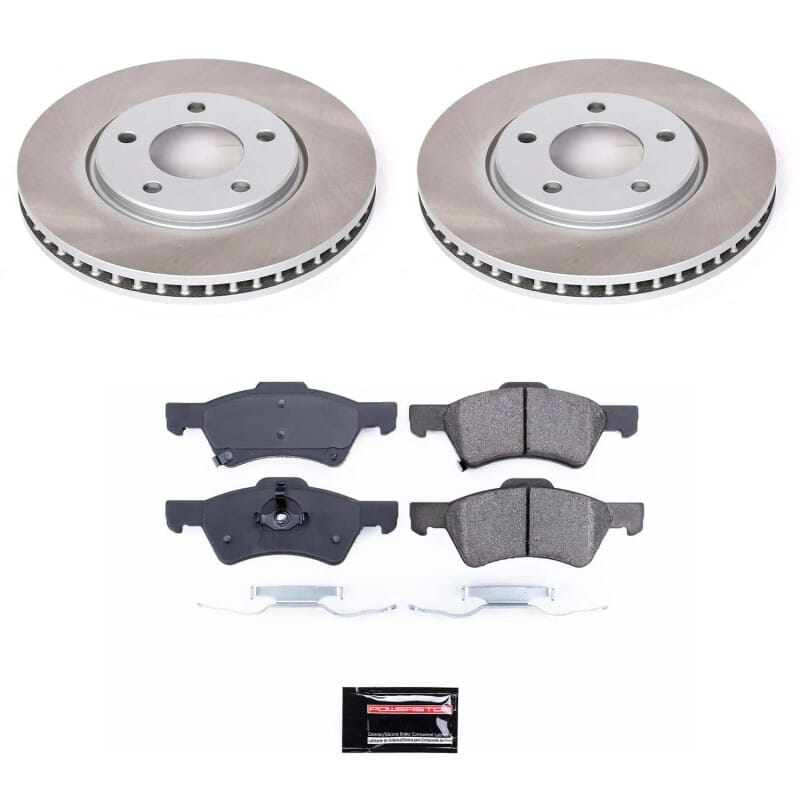 PowerStop — Semi-Coated Rotor and Low-Dust Ceramic Brake Pad Kit