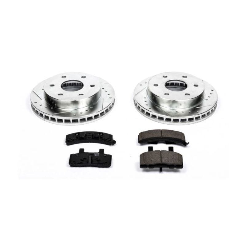 PowerStop — Z23 Daily Driver Carbon-Fiber Ceramic Brake Pad and Drilled & Slotted Rotor Kit