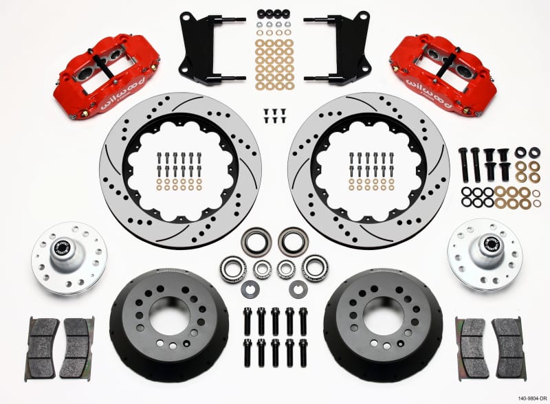 Wilwood — KIT,FRONT,CAMARO/NOVA,67-72,BIG BRAKE RADIAL MT,14.0,DRILLED,RED