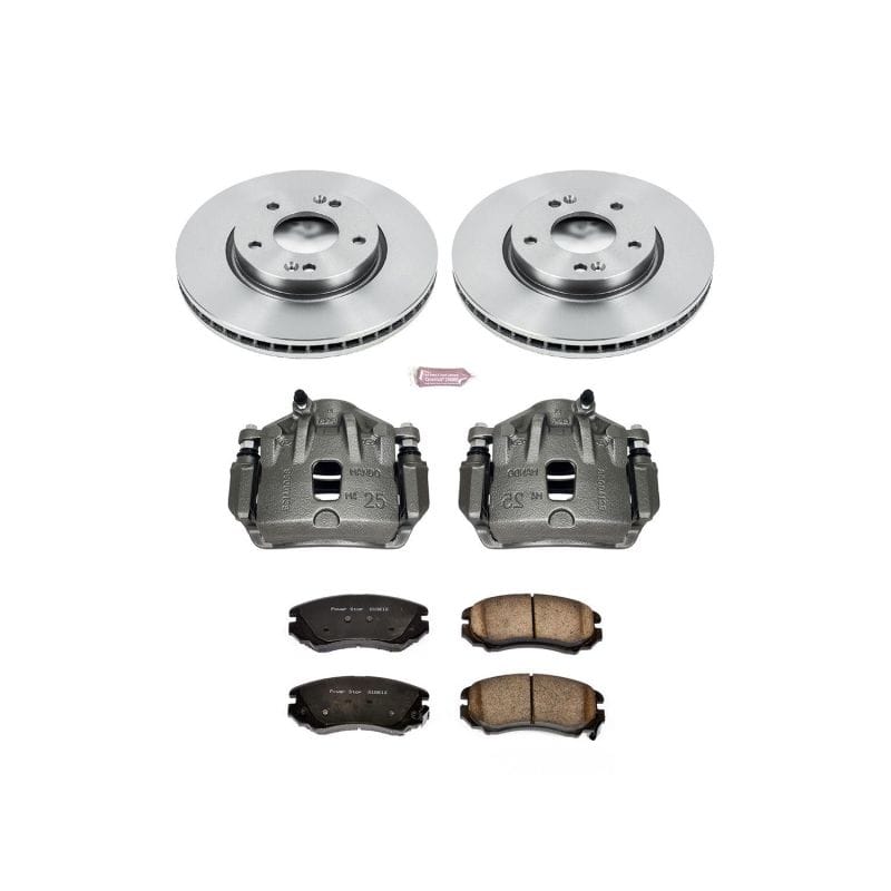 PowerStop — OE Stock Replacement Low-Dust Ceramic Brake Pad, Rotor and Caliper Kit