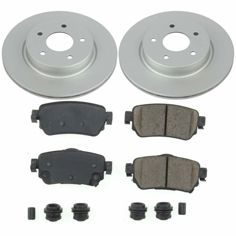 PowerStop — Genuine Geomet Coated Rotor and Low-Dust Ceramic Brake Pad Kit