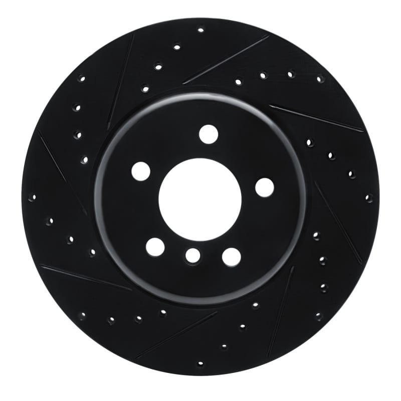 R1 Concepts — R1 Concepts Brake Rotor Drilled and Slotted Black
