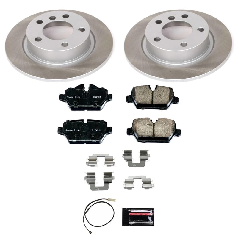 PowerStop — Semi-Coated Rotor and Low-Dust Ceramic Brake Pad Kit