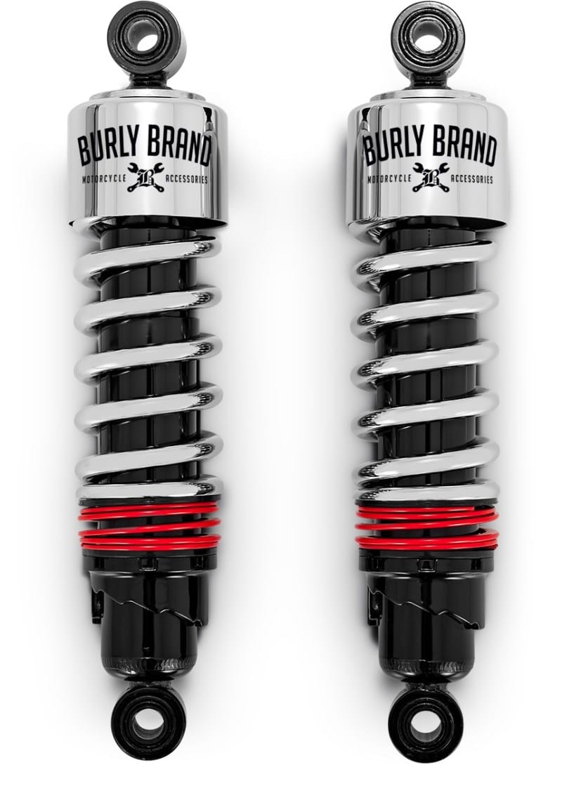 Burly Brand — Burly Brand XL Slammer Shocks - Chrome