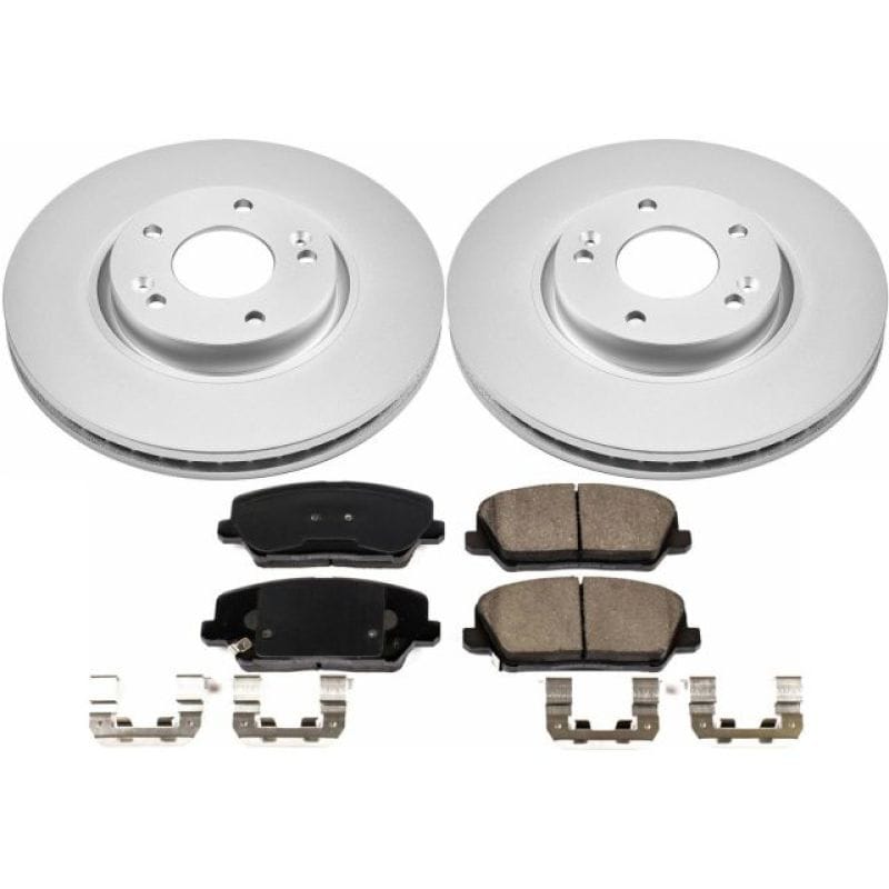 PowerStop — Genuine Geomet Coated Rotor and Low-Dust Ceramic Brake Pad Kit