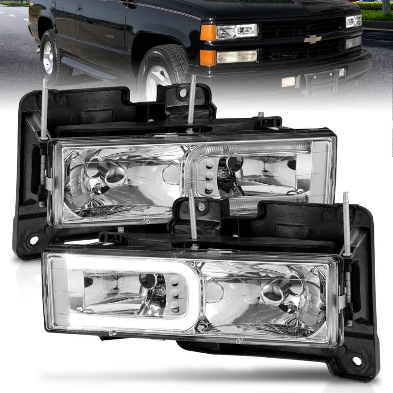 ANZO — ANZO 1999-2000 Cadillac Escalade Crystal Headlights
Head Light Set
HdLtSet