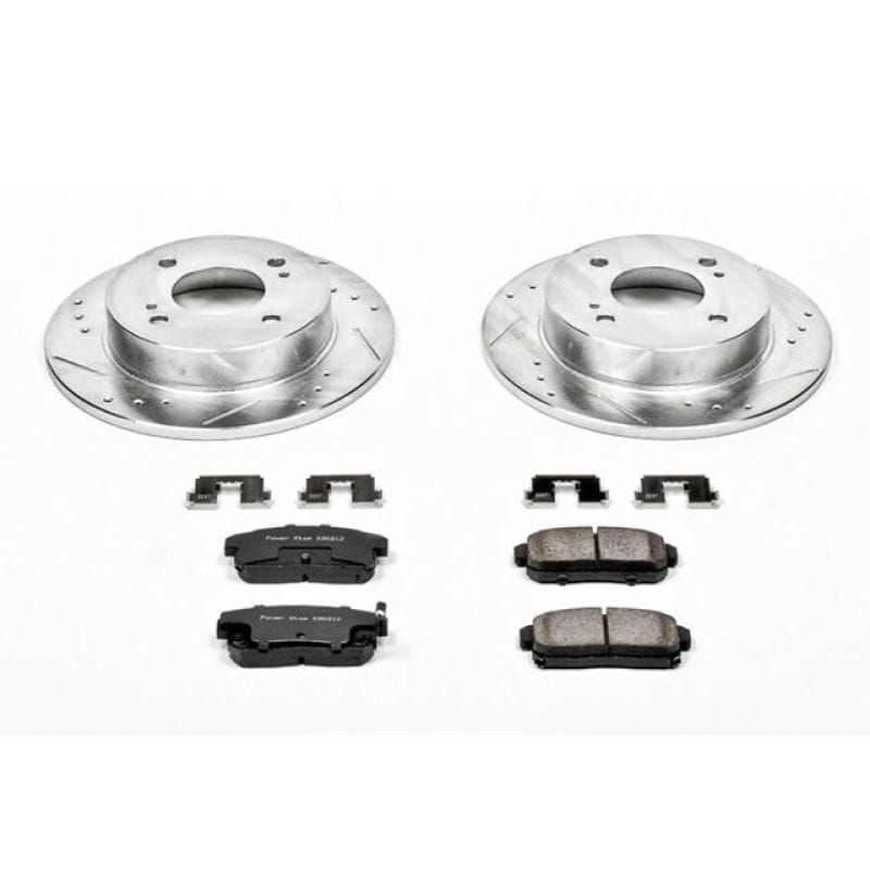 PowerStop — Z23 Daily Driver Carbon-Fiber Ceramic Brake Pad and Drilled & Slotted Rotor Kit