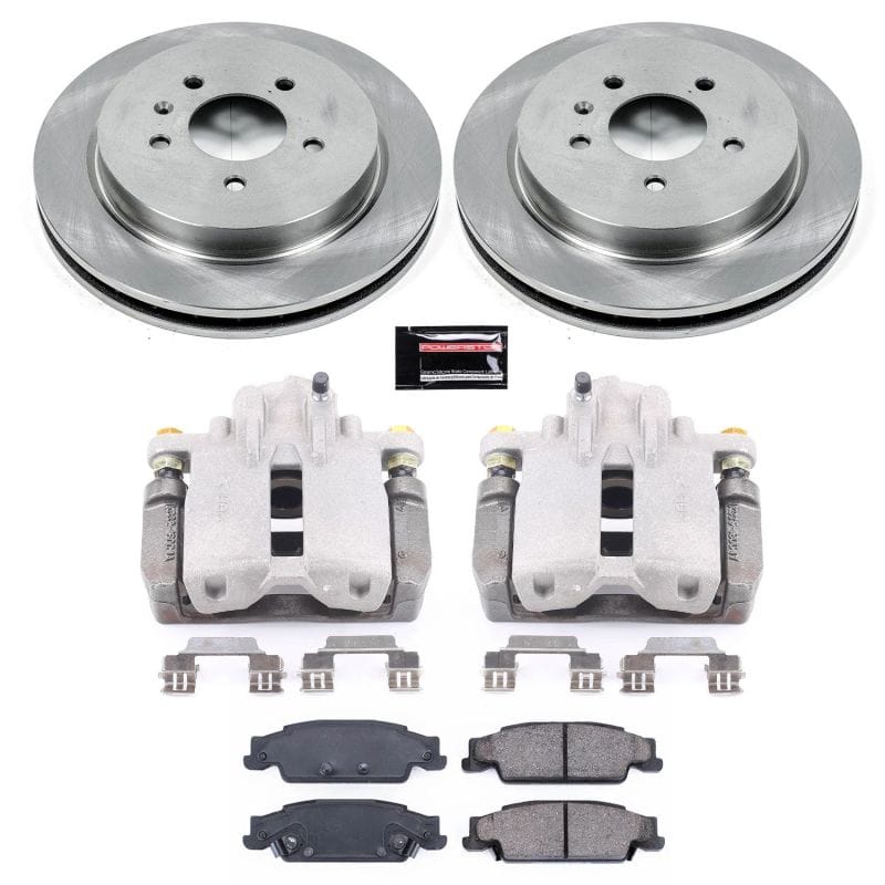 PowerStop — OE Stock Replacement Low-Dust Ceramic Brake Pad, Rotor and Caliper Kit