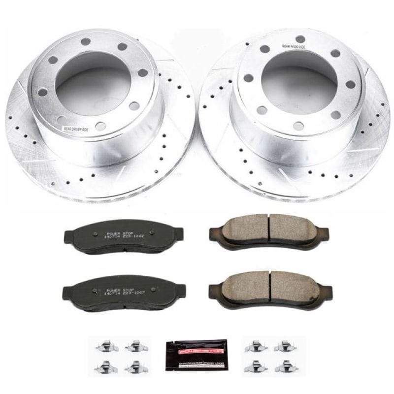 PowerStop — Z23 Daily Driver Carbon-Fiber Ceramic Brake Pad and Drilled & Slotted Rotor Kit