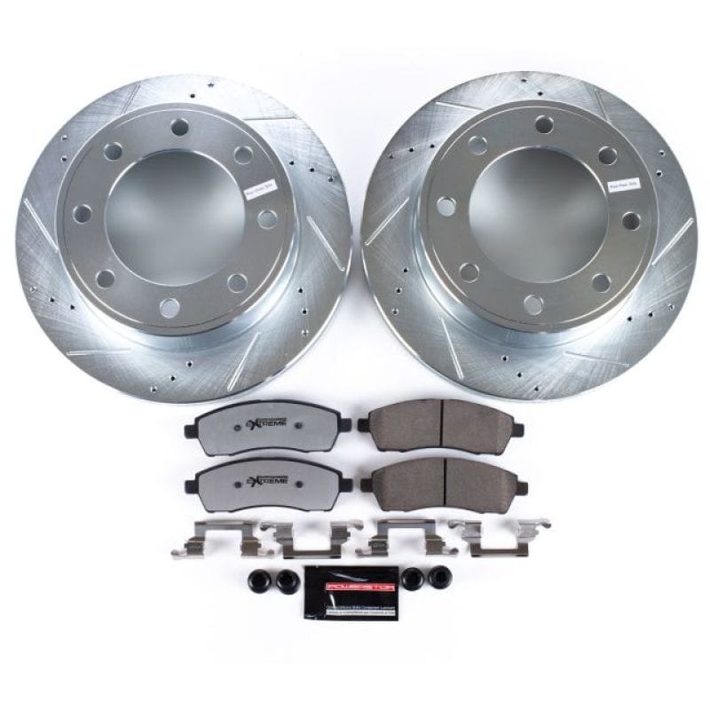 PowerStop — Z36 Truck and SUV Carbon-Fiber Ceramic Brake Pad and Drilled & Slotted Rotor Kit