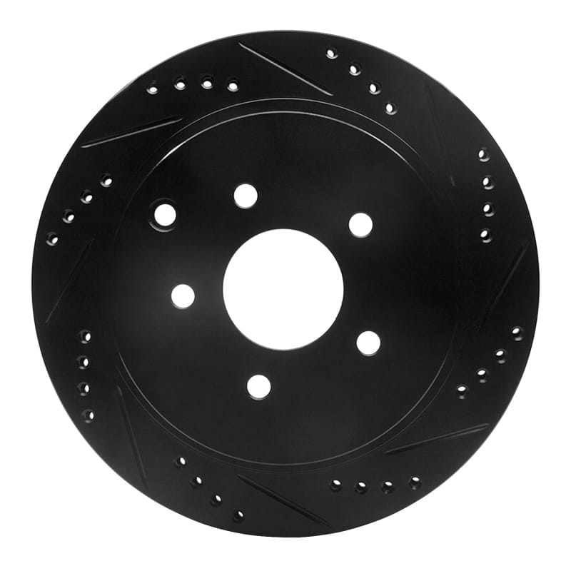 R1 Concepts — R1 Concepts Brake Rotor Drilled and Slotted Black