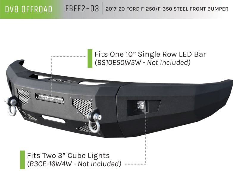DV8 Offroad — Truck Front Full Size Bumper