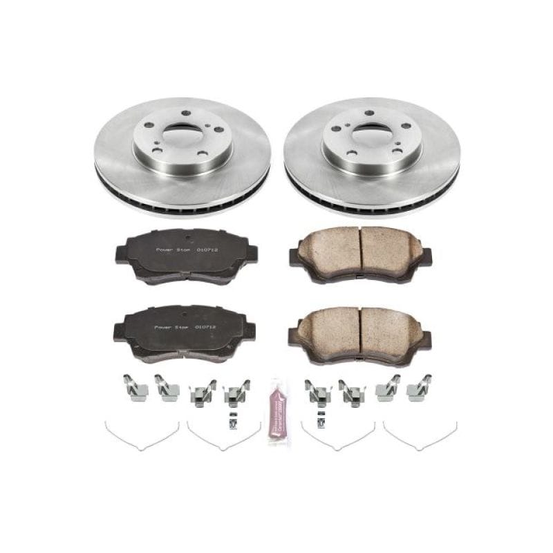 PowerStop — OE Stock Replacement Low-Dust Ceramic Brake Pad and Rotor Kit