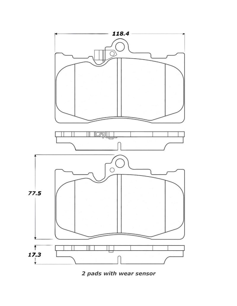 Stoptech — StopTech Street Brake Pads with Shims and Hardware