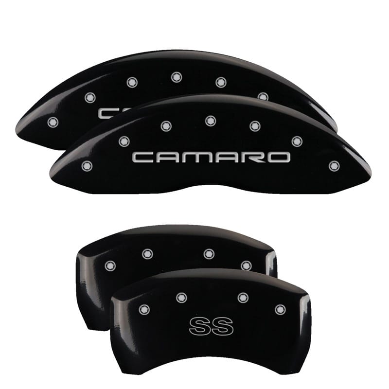 MGP — Set of 4 caliper covers, Engraved Front: Gen 4/Camaro - Engraved Rear: Gen 4/SS,