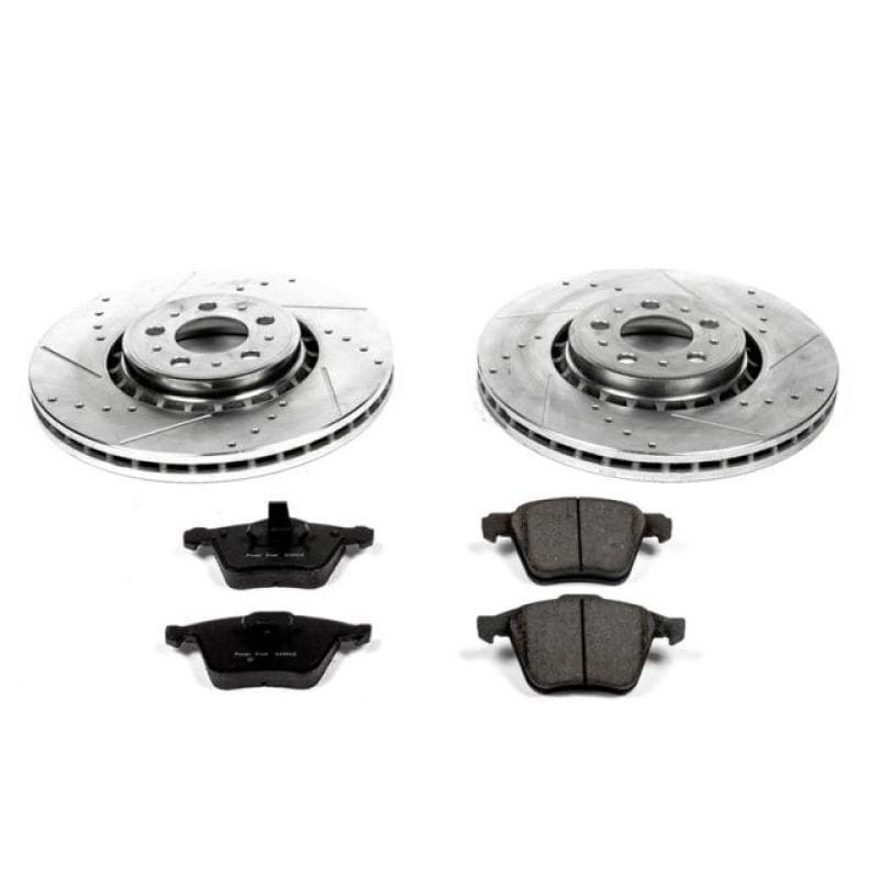 PowerStop — Z23 Daily Driver Carbon-Fiber Ceramic Brake Pad and Drilled & Slotted Rotor Kit