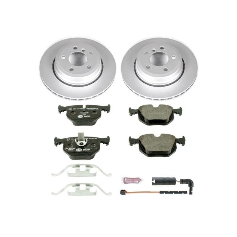 PowerStop — Genuine Geomet Coated Rotors, ECE-R90 Brake Pads + Hardware Kit