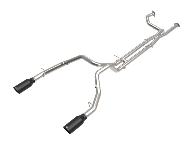 aFe — Vulcan Series 3 IN 304 Stainless Steel Cat-Back Exhaust System w/Black Tip