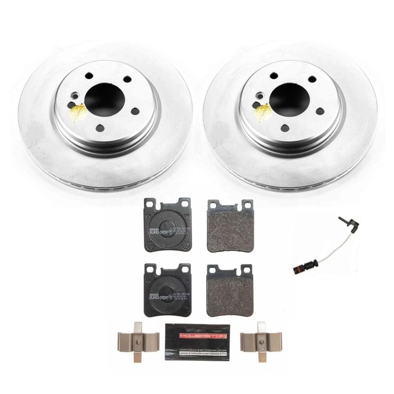 PowerStop — Genuine Geomet Coated Rotors, ECE-R90 Brake Pads + Hardware Kit