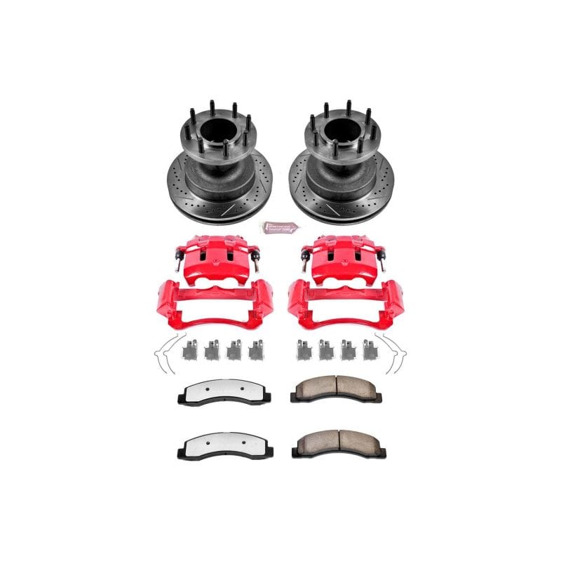 PowerStop — Z36 Truck and SUV Ceramic Brake Pad, Drilled & Slotted Rotor, and Caliper Kit